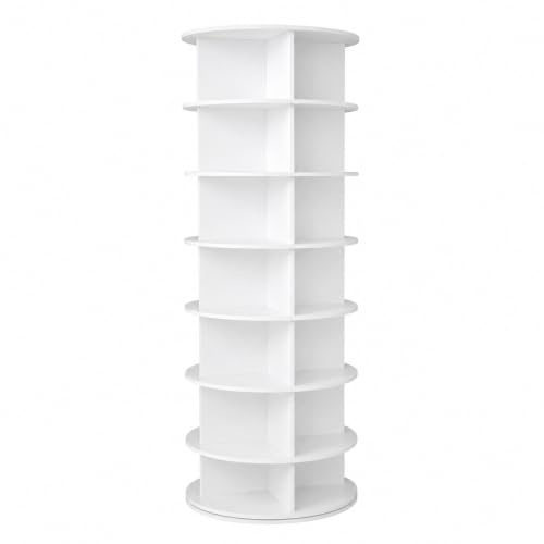 diceevil 7 Tier Rotating Shoe Rack, 360° Metal Tower for 20-25 Pairs | Fits 20-25 pairs, freestanding design, easy assembly, suitable for closets, entryways, garages, bedrooms and cloakrooms