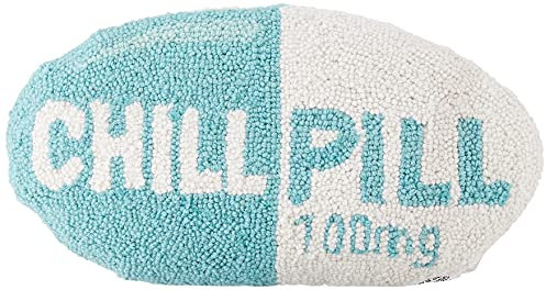 Peking Handicraft Chill Pill Hook Pillow, Turquoise