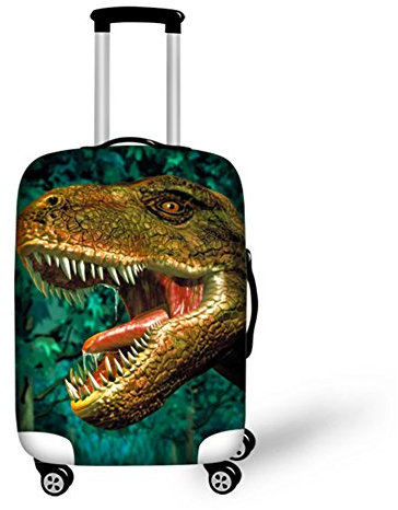 Chaqlin Green Dinosaurier Männer Jungen Reisegepäck Koffer Schutzhülle Waschbar Spandex 18-20 Zoll