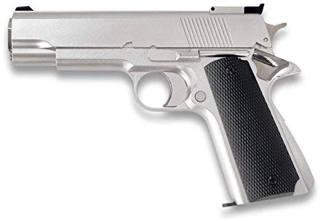 Pistola Airsoft Aire SuaveBlanca 6 mm HFC Co2 Potencia 0,50 Julios Cuerpo PVC Airsoft Replica Paintball Caza Supervivencia tactico Senderismo Camping Outdoor Albainox 35102 + Portabotellas de regalo