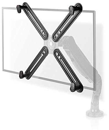 NEDIS Non-VESA Monitor Adapter Wall & Desk Mount Kit for 13-27 inch Monitor & Screen Max 8 kg, Black
