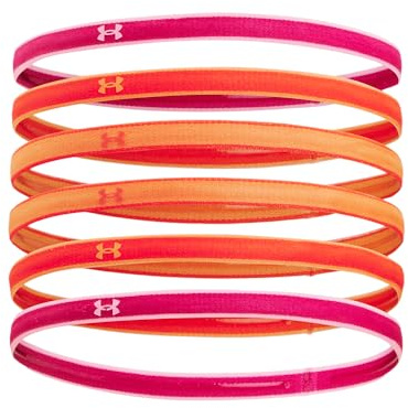Under Armour Women's Mini Headbands 6-Pack, 686 PINK, OSFA