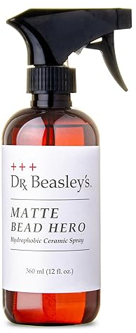 Dr. Beasleys matt pärla hjälte 355 ml för auto – keramisk spray för att göra matt och satinfinish uniform, hydrofoba vattenpärlor, gör finishen enklare att rengöra