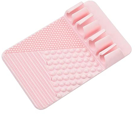 Milageto Organizador de Brochas Soporte para Almacenamiento de Brochas de Maquillaje Rack de Silicona Secado Multifuncional Adecuado para Baño Tocador