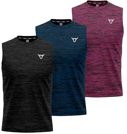 7 Pack Running Muscle Sleeveless Tank Top for Men Dry-Fit Workout Tops Shirts Training Bodybuilding Vests