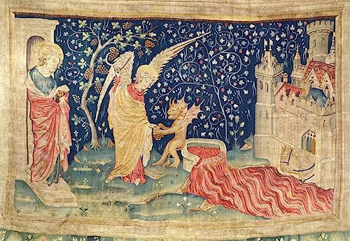 PSVDCTOO Poster Image Impression Sur Toile Affiches et Gravures Sang coulant du grand pressoir de la colère de Dieu par Nicolas Bataille Pour Décoration Salon60x90cm