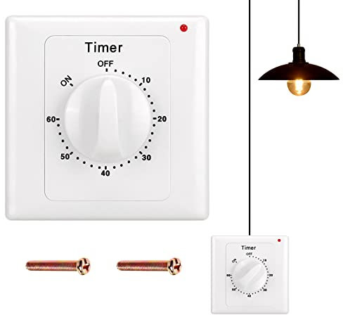 Countdown Timer Schalter: Zeitschalter AC 220V 60 Minuten Lichtschalter mit Zeitschaltuhr, Wassergeschützt IP65 Countdown Steuerung Timer Socket für Badezimmer Lüfter Lichter Abluftventilator
