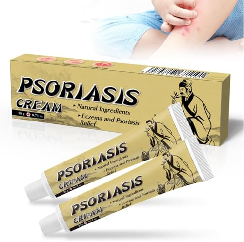 Crema psoriasi, Crema antiprurito, unguento Antinfiammatoria, 2pc, Riduce ed Efficacemente Rossore, Dona Alla Cute Sensibile e Soggetta a Prurito, Irritazione e Arrossamento