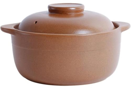Marmite en céramique, grande cocotte terre cuite, avec couvercle, marmite résistante à la chaleur