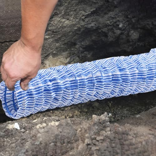 Tubo de drenaje corrugado de 6 pulgadas, tubo de drenaje tubular de infiltración suave de PVC con alambre de acero para uso comercial, expandible, disponible en varias longitudes