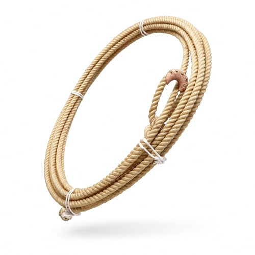 30 FT. Western Adult Rodeo Lariat Rope with Burner Rodeo Cowboy USA Made Medium Lay Roping Lasso