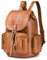 SPAHER® Rucksack Damen Klein Leder, Wasserdicht Mini Rucksack Damen Elegant Daypack Casual Anti Diebstahl Lederrucksack Vintage, Braun