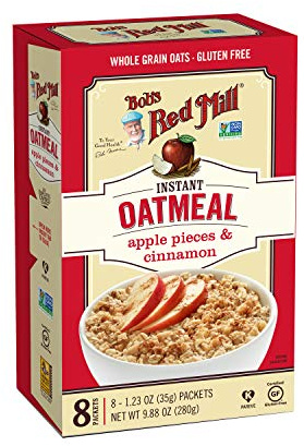 Bob's Red Mill, Instant Oatmeal Packets, Apple Pieces & Cinnamon, 8 Packets, 35g