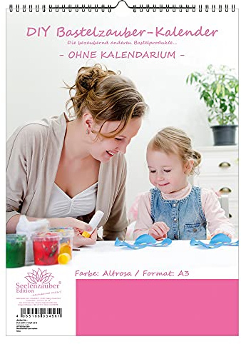 Gör-det-själv pysselmagi väggkalender för pyssel utan kalendarium DIN A3 stående format: Färg: Eldröd – själsmagi fotokalender pysselkalender hantverk