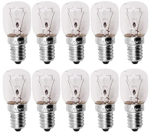 VOANZO 10ST T25 Ugnsglödlampa e14 Saltlampa Glödlampa Kylskåp Glödlampa 25w AC 220V/240V För Mikrovågsugn Kylskåp Himalaya saltlampa Kylskåp Keramisk Glödlampa