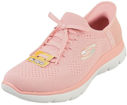 Skechers Women's Summits New Daily Trainers, Rose Knit/Coral Trim, 5 UK