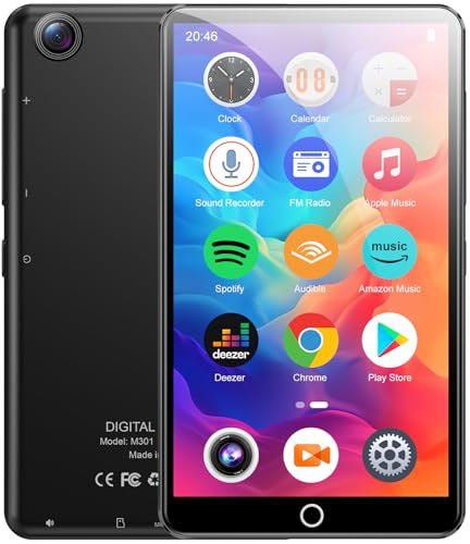 80GB MP3 Player with Bluetooth WiFi, Android MP3 Player with Spotify, Music Player for Kids with 13MP Camera, MP4 Player with Speaker, Streaming Music Player with Speaker, Spotify, Audible, Play Store