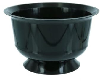 D-Work Coupelles à Dessert à Pied avec Réutilisable - Lot de 25-9,5 cm Dia x 5,7 cm H - 155 ml - Noires - Résistantes jusqu'à 70°C, lavage lave-vaisselle