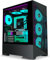 ANSAITE PC Case- Pre-Install 6 PWM Fans ATX Mid Tower Gaming Case Mesh Computer Case with Opening Tempered Glass Side Panel, G300,Black