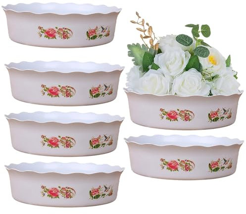 Vasi Per Piantare Ninfee - Fioriera In Stile Cinese Con Ciotola Di Loto | Vaso Per Piante Da Giardino Rotondo Con Ampia Ciotola Per Fiori 6X | Vaso Da Fiori Idroponico Per Ninfee