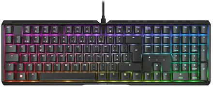 CHERRY XTRFY MX 3.1, Mechanische Gaming-Tastatur, Portugiesisches Layout (QWERTY), RGB-Beleuchtung, Aluminium-Gehäuse, USB-A, MX2A RED Switches, Schwarz