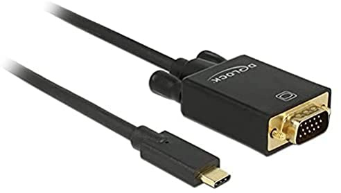DeLOCK 85262 cavo e adattatore video 2 m USB C VGA (D-Sub) Nero