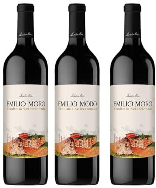 EMILIO MORO - Vendimia Seleccionada, Vino Tinto Español, Tempranillo Fresco, D.O. Ribera del Duero - Pack de 3 Botellas x 750 ml