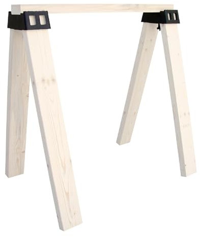 POWERTEC Sawhorse Brackets Assembled with 2x4 Lumber (Not Included), Set of 2 for One Saw Horse (71026V)