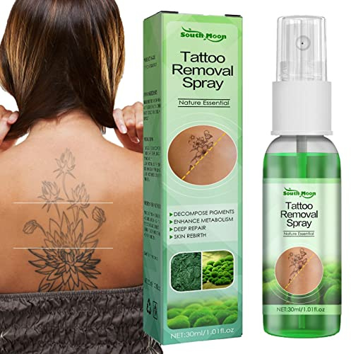 Bavokon Spray di rimozione | Rimozione delicata sicura – Crema per la rimozione permanente dei tatuaggi senza lasciare cicatrici, rimuove efficacemente i tatuaggi colorati e neri