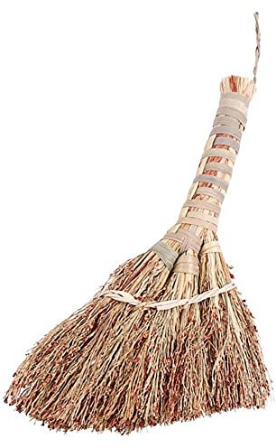 Escoba batidora, Escoba de Paja Hecha a Mano Que Limpia la Cama de Alta Elasticidad no rayará Las plántulas de Sorgo montadas en la Pared (Natural 37x21cm)