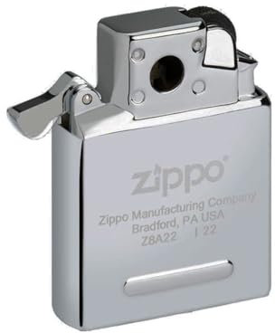 Zippo - Insert À Gaz pour Briquets Tempête Spécial Pipes, Rechargeable Au Gaz Butane, Flamme Jaune, Compatible avec Tous Les Boîtiers Zippo Classiques
