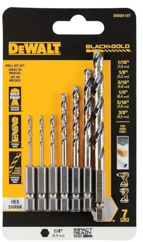DW 7PC B&G HEX Shank Set