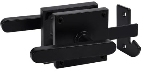 Loquet de portail double face, matériel de porte battante en aluminium robuste, loquet de porte d'abri de jardin, fixations de portail pour clôture extérieure, portails en bois, portail de piscine,