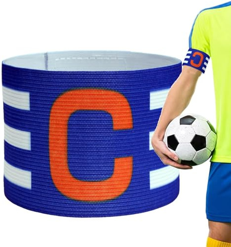 Générique Fascia da capitano di calcio, bande di capitano di calcio, bracciale sportivo, bande di giocatore regolabili anti-caduta, fasce per capitano per accessori di gioco di calcio