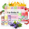 Lip Balm Set Fruits 6 Packs Flavoured Lip Balms with Beeswax and Vitamin E Moisturising Lip Balm Multipack Protect & Hydrate Beeswax Lip Balm Stick Lip Moisturiser for Women Girls