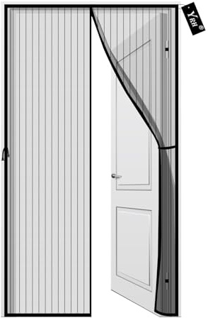 YRH Mosquitera Puerta Magnetica 80x200 cm, Negra