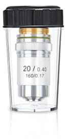 Vabiooth 20X Obiettivo Ottone Acromatico 195 Obiettivo Obiettivo Trasparente Standard 20mm Filo Biologico Microscopio Obiettivo Telescopio Accessori Telescopio, Colore Argento