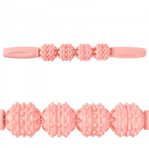 Rodillo Masaje Muscular, Rodillo Muscular para Piernas, Masajeador de Piernas con Rodillo para Músculos, para Piernas, Espalda, Cuello, Alivio del Dolor de Hombros, Rilassare i Muscoli (Rosa)