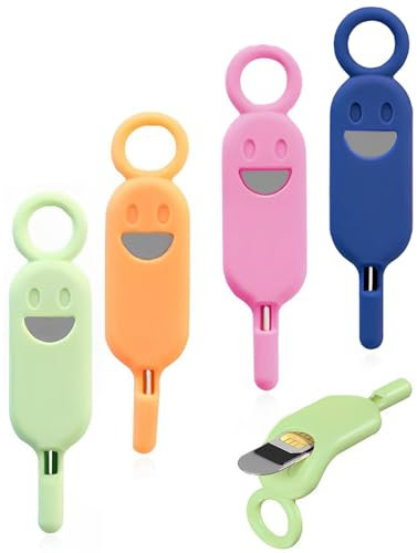 TPZORJX Herramienta de extracción de tarjetas SIM, 4PCS bandeja de tarjeta Sim, herramienta de extracción de agujas, expulsor, tarjeta sim,teléfonos inteligentes, con llavero extraíble