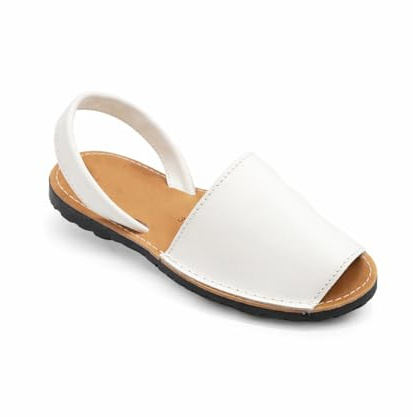 MARUKATSU Sandalias Menorquinas de Piel para Mujer | Calzado Tradicional España | Abarcas Planas de Verano Cómodas y Artesanales