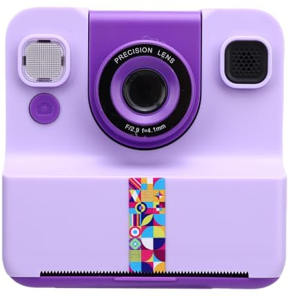 Zunate 24 MP Instant Print-kamera med 2,4-tumsskärm och 1080P-video för Kreativa Studenter och Unga Artister (Purpur)