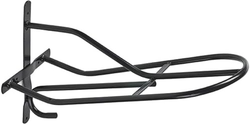 Perry Equestrian No.524 Wall Mounted Standard Saddle Rack, Black