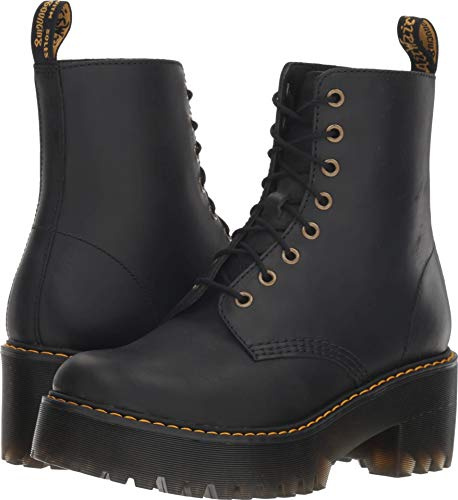 Dr. Martens Unisex Shriver, Hi Black Burnished Wyoming, 7 Women/6 Men