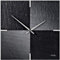 AMS 9520 Wanduhr Quarz Schiefer Naturschiefer mit Aluminium Schieferuhr Schach
