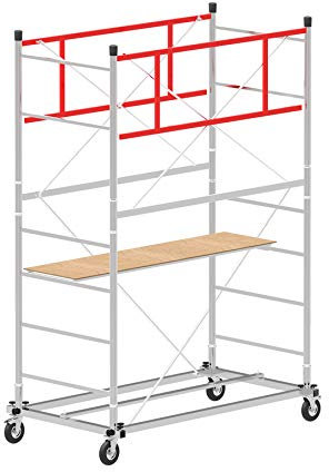 Andamio de acero con una altura de trabajo de 3,90m - Modèle SCEDILUX - Made in Italy - SCEDIL