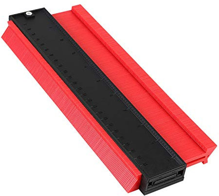 flintronic Medidor de Contornos, 10/250MM Herramienta de Medición de Perfil Irregular, para la medición precisa de baldosas en madera laminada Marcado (RED)