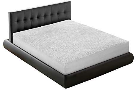 BIANCHERIAWEB Traversa Coprimaterasso Per Letto In Spugna 100% Cotone Jacquard Made In Italy Angoli Elasticizzati Singolo Bianco