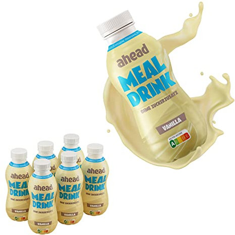 ahead MEAL | Trinkmahlzeit - Vanille - 6 x 500ml - Proteinreicher Mahlzeitersatz mit 26 Vitaminen und Mineralien - All in One Alternative Astronautennahrung laktosefrei