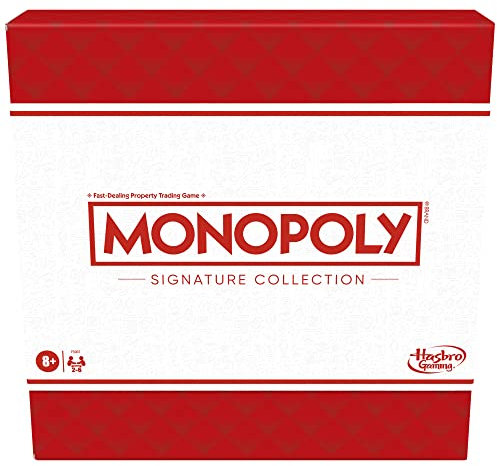 Monopoly Signature Collection Familien-Brettspiel für 2 bis 6 Spieler, Premium-Verpackung und Komponenten, Inbox-Aufbewahrung, Familienspiel ab 8 Jahren