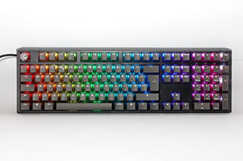 Ducky One3 Aura Black Full Size with Red Cherry MX Switch Keyboard - UK Layout